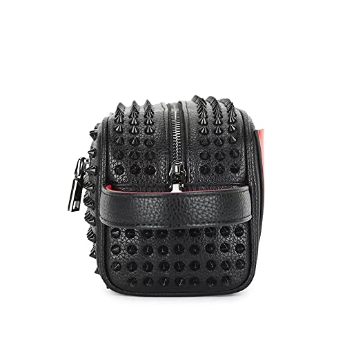 Downupdown Women Clutch Bag Genuine Leather Wallet Rivet Purse Large Capacity Wallet Handbag Portable Wallet4