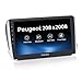 Produktbild Dasaita Autoradio Bluetooth Car Radio for Peugeot 2008 208 2012 2013 2014 2015 2016 2017 2018 Android 10.0 Single Din 4+64g Dab WiFi GPS Stereo RDS Accessories