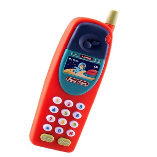 Juguete del teléfono, Juguete del teléfono móvil para,Sonido y luz relajantes, Reproductor de música para teléfono para | Divertido teléfono móvil para la educación temprana, para niños