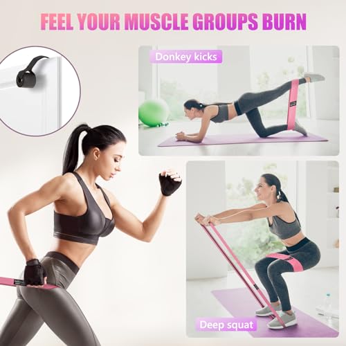 Image of Resistance Bands for Working Out, Exercise Workout Bands for Women & Men, 3 Levels Elastic Stretch Bands for Exercise with Carry Bag for Physical Therapy, Home Fitness, Strength Training, Yoga