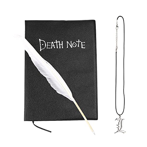 Cuaderno Death Note, MOPOIN Death Note Libreta con Bolígrafo y Cadena, Cuaderno Ligero Death Note para Cosplay, Oficina, Escuela, Regalo, 21x 15 cm