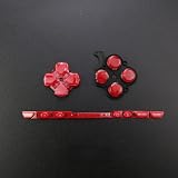 Left Right Button Home Start Buttons Set for PSP 2000 PSP2000 ABXY Direction Cross Buttons Replacement (Red)