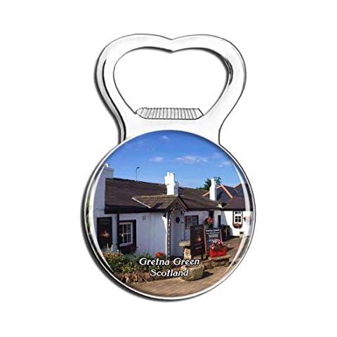 Scotland Gretna Green Famous Blacksmiths Shop UK England Fridge Magnet Bottle Opener Beer City Travel Souvenir Collection Gift Strong Refrigerator Magnet Cover