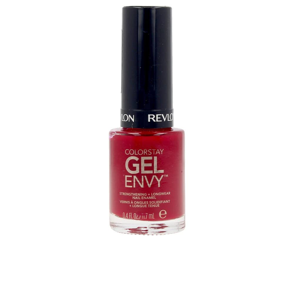 Colorstay Gel Envy Longwear Nail Polish, With Built-In Base Coat & Glossy Shine Finish, In Red/Coral, 600 Queen Of Hearts, 0.4 Oz, 29 ml