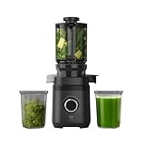 AVERA Extractor de jugos prensado en frío 150W, sistema de reversa, tubo de alimentación 11cm...
