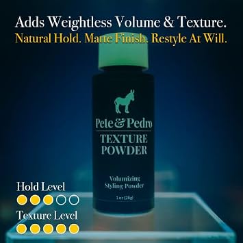 Pete & Pedro Salt Spray & Texture Powder Hair Styling Set | Sea Salt Spray And Texture Powder Set Adds Volume, Texture, Thickness, Root Lift, Matte Finish, And Flexible Hold