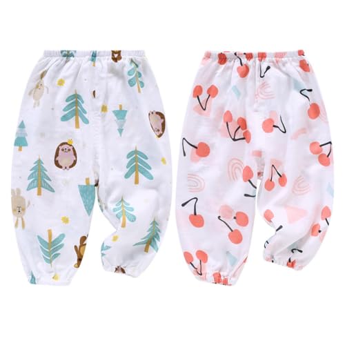 Pantalon bébé en coton lot de 2 bouffant et décontracté