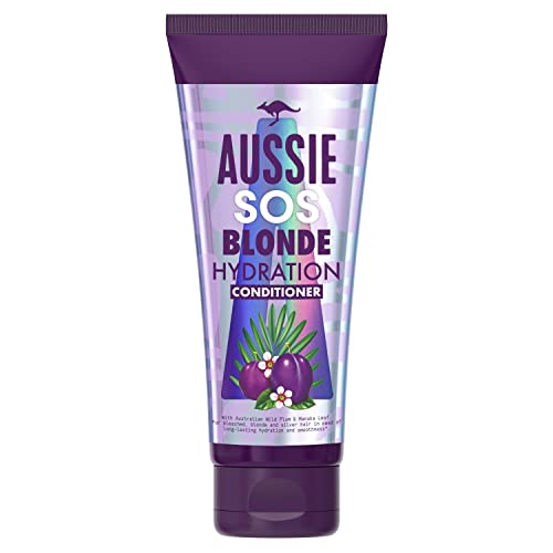 Aussie, Blonde Hydration Après-shampoing Aux Extraits De Graines De Chanvre et De Prune Sauvage, Pour Cheveux Ternes et Secs, Nourrit et Apporte de la Brillance à vos Cheveux, 200ml Cover