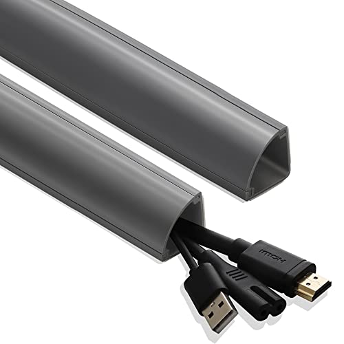 Image of 136in Corner Cable Concealer, Large Corner Cord Hider, Wire Covers for Cords, Paintable Corner Cord Cover, Cable Management Channel Cable Raceway for Wall, Floor Baseboard, Ceiling -8 X L17in