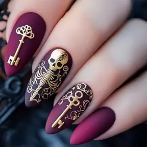 Halloween Skeleton Nails
