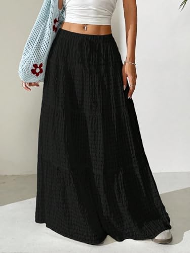 Ruffle Hem Skirt for Summer Basic Women's Summer Casual Vinage Skirt3