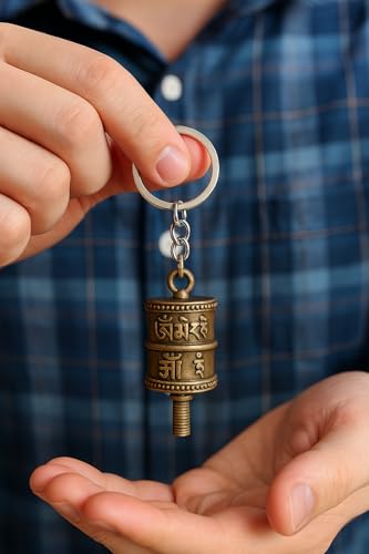 Image of Guardian Bell KeyChain Tibetan Key Chain Good Luck Key Chain