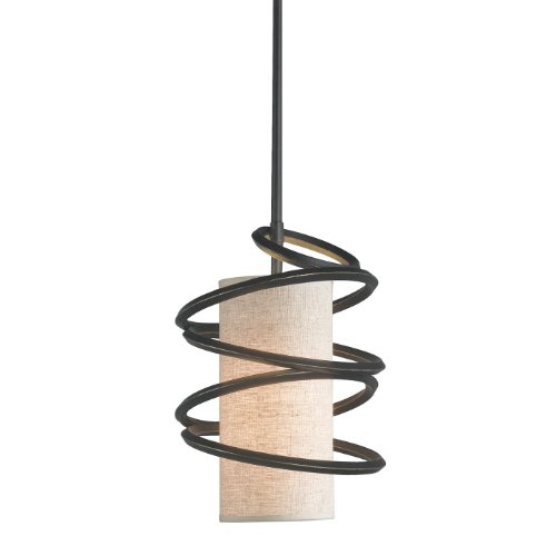 Limited Discount Woodbridge Lighting 12523BLK-S10401 Loop 1-Light Mini-Pendant, 8-1/2-Inch by 50-Inch, Black