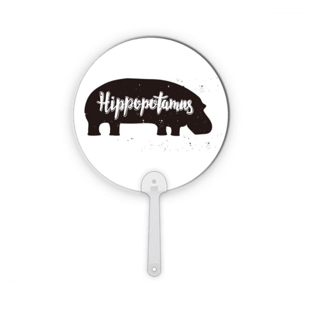 Hippopotame noir et blanc en plastique statuette ronde déco
