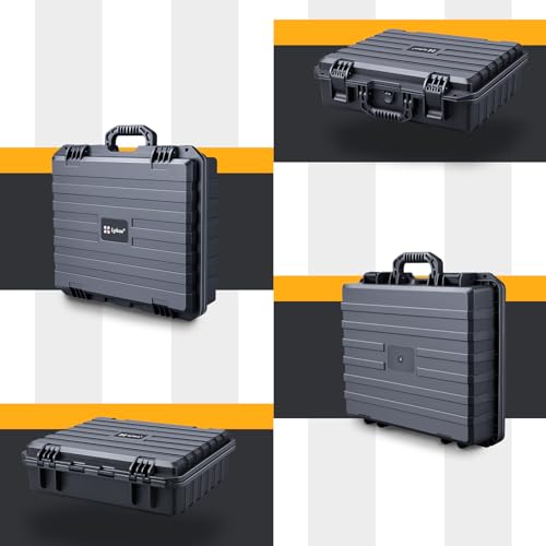 Lykus HC-4010 Maletín/Maleta/Estuche/Case rígida Impermeable con Espuma Personalizable, Tamaño Interior 40,7x33,6x11,7 cm cm, Adecuado para portátil, electrónica y más - imagen 6