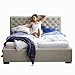 Produktbild Moebella ELSA Bett 160x200, Bettgestell mit Lattenrost und Bettkasten, unterschiedliche Größen (Bett 140x200, 180x200, 200x200), ohne Matratze, Polsterbett, Jugendbett, Bed, Doppelbett
