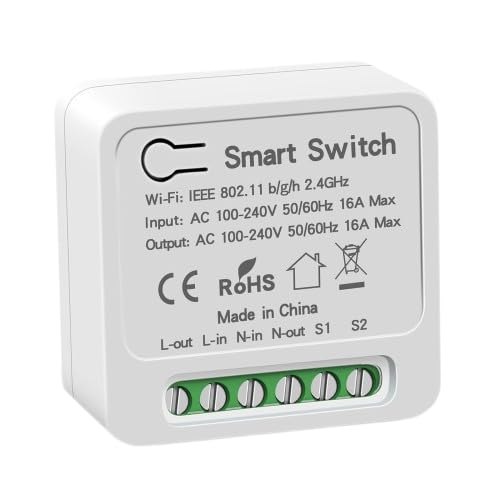 Heavy Duty WiFi Smart Timer Switch 16A | Geyser Water Heater Control | Voice Alexa Google Home | Energy Saving Auto Schedule | No Hub DIY Smart Home Automation Module