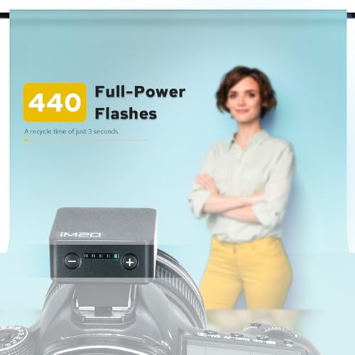 Image of Godox iM20 Camera Flash, Built-in 470mAh Battery with 5 Levels Flash Power for Canon /Sony /Fuji /Nikon /Panasonic /Olympus, for Cameras with Single-Contact Hotshoe