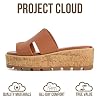 Project Cloud 100% Genuine Leather Wedge Platform Sandals Women Footwear - Memory Foam Insole and Non-Slip Platform Slides for Women - Lightweight Womens Sandals (MILA)