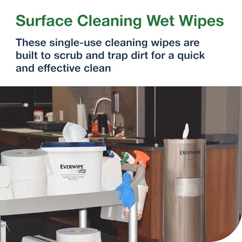 Image of Everwipe by Tork Surface Cleaning Wet Wipe W12 Jumbo Rolls White, Cleans and Deodorizes, 4 x 900 wipes, 192830 (11100)