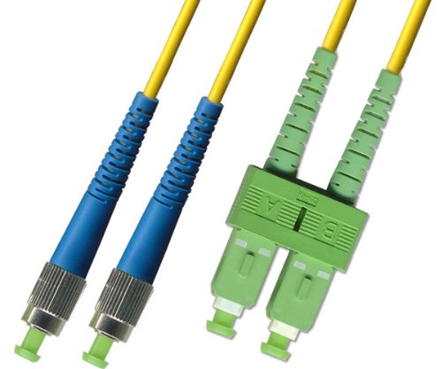 20M Singlemode Duplex Fiber Optic Cable (9/125) - FC/UPC to SC/APC