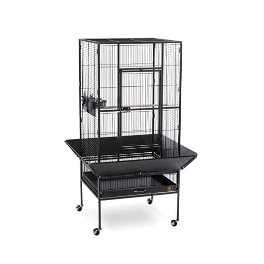 Prevue Pet Products Park Plaza Bird Cage with Perches - L, Black Hammertone