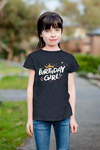 Image of Birthday Girl Shirt Crown 1st First 2nd Two 3rd 4th 5th Toddler Birthday Outfit