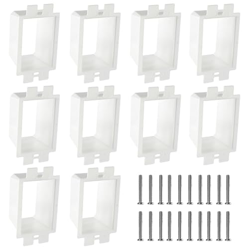 10PCS BE1-2 Electrical Outlet Box Extenders with 20PCS Screws, 1-Gang Electric Box Extender, Single Gang Box Extender, 1 Gang Power Outlet Accessories (White) -  Pinsit, DYTZH-10