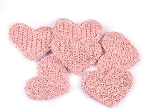 Patches 30Pcs Heart Shape Patches Appliques Sewing Supplies for Clothing Stickers Handmade Stick-on Backpack DIY Decoration 27x35mm Clothing Repair Decoration Patches(3)