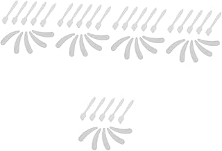 BESTOYARD 50 Peças Pequena Colher De Creme Crescente Colher Espátula De Plástico Colher De Creme Facial Mini Espátula Para Cosméticos Creme Facial Varinha Varinha Espátula