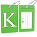Luggage Tag Initial – Fully Bendable Tag w/Stainless Steel Loop (Letter K)
