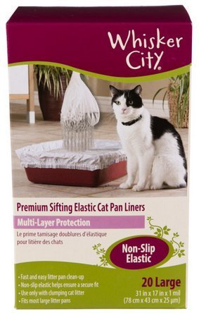 Pet Litter Whisker City Jumbo Elastic Cat Pan Liners Whisker City