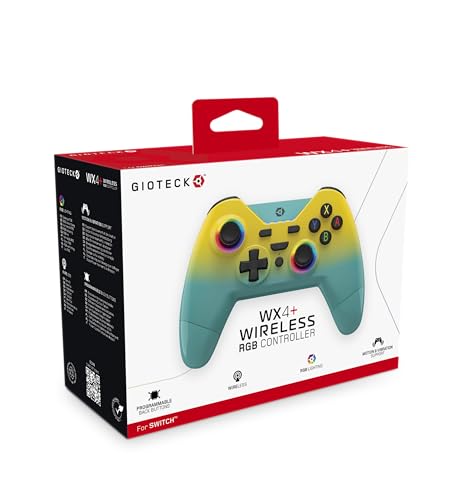 Mando inalámbrico WX4+ para Nintendo Switch mando Bluetooth con luces LED RGB Gioteck