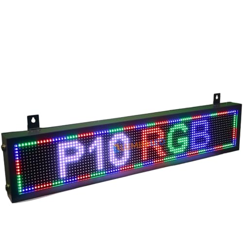 Image of Multicolor Scrolling Display / P10 Scrolling display LED scrolling display board with Wi-Fi - Mobile App /pc (SIZE-3'1 inch FT X 0'6 inch FT)