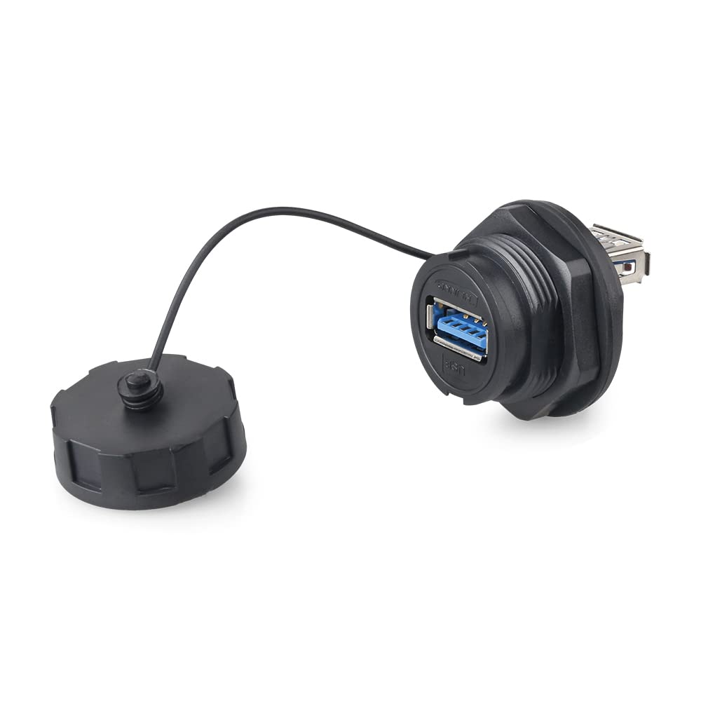 CNLINKOYU-USB Industrial Waterproof Connector IP65 USB3.0 Circular Connector High-Speed Data Transmission Aviation Connector PBT Plastic Shell Connector Female Socket