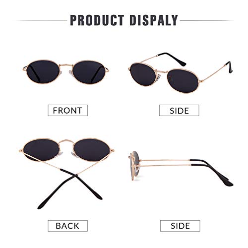 Image of GIFIORE Rimless Rectangle Sunglasses Retro 90s Frameless Sun Glasses Vintage Tint Lens Shades