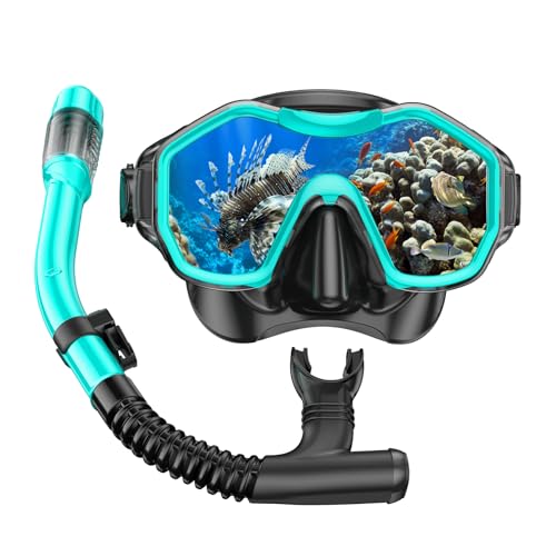 iParaAiluRy Maschera Snorkeling Maschera Subacquea Adulti con Maschera Antiappannamento e Snorkel, Maschera e Boccaglio Snorkeling per Snorkeling Nuoto e Immersioni