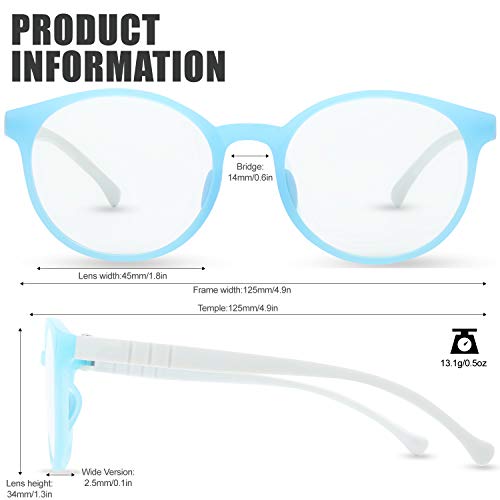 Image of The Fresh Kids Blue Light Blocking Glasses, Flexible TR-90 Frame for Boys Girls Age 3-14, Gaming /TV /Phone