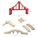 Wooden Train Bridges, Crossing Track Bridge, Wooden Train Track Accessories, Wood Train Tracks, Train Tracks Compatible with All Major Brands, Wood Toys for Girls & Boys