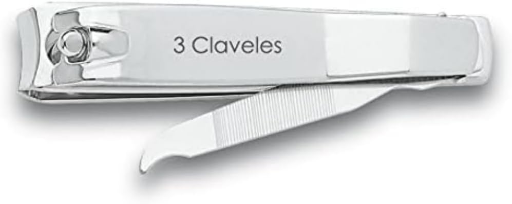 3 Carnations, Nail Clippers with File, 8 cm