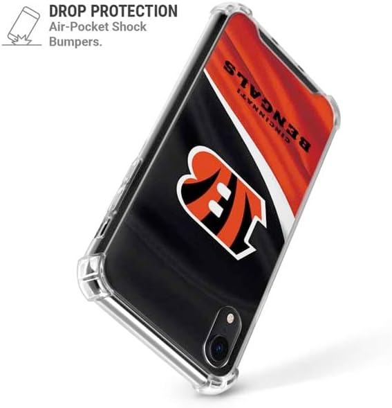 Skinit Clear Phone Case Compatible with iPhone XR - Officially Licensed NFL Cincinnati Bengals Design