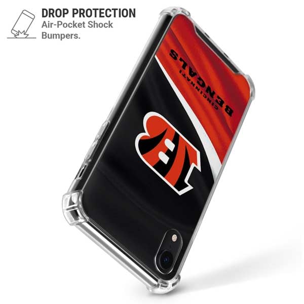 Skinit Clear Phone Case Compatible with iPhone XR - Officially Licensed NFL Cincinnati Bengals Design