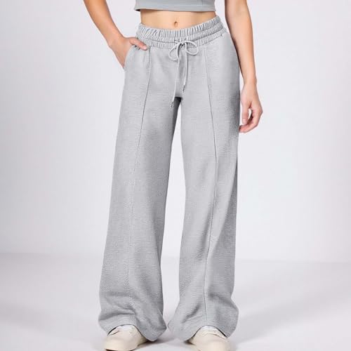 Girls Oversized Wide Leg Sweatpants Elastic Waist Drawstring Baggy Sweat Pants Lounge Athletic Pants Slacks 4-14Years2