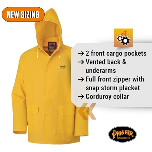 image for Pioneer Waterproof PVC Work Suit for Men – Repel Rain Gear Yellow Sa