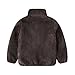 Fuzzy 𝗦her𝗽a Fleece Jacket Kids Full Zip Up Oversized Winter Warm Sweatshirt Hoodies 2024 Fashion (Coffee, 8-9 Years)