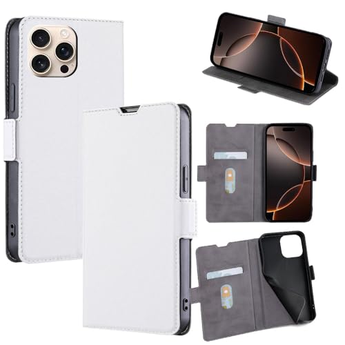 Coque Compatible avec Samsung Galaxy J2 Prime/Grand Prime Plus / J2 ACE / G532 Stand Flip Cover Fente pour Carte Fermeture magnétique White