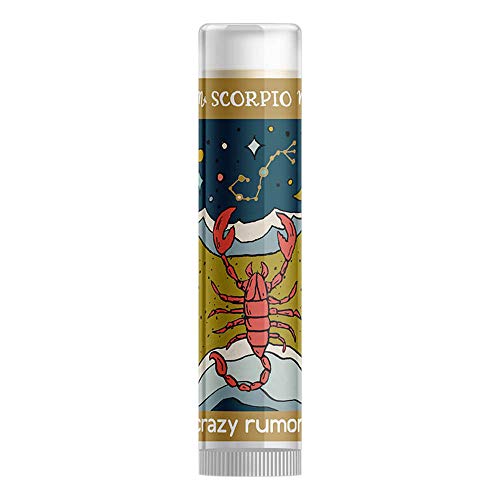 Crazy Rumors Scorpio (Water Blend) Zodiac Soothing Lip Balm Stick for Dry Lips, 100% Natural and Vegan 4g