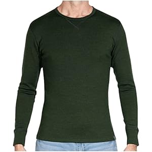 MERIWOOL Mens Base Layer 100% Merino Wool Heavyweight 400g Thermal Shirt for Men