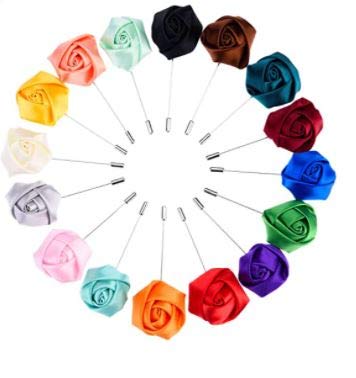 Exotica 16 Pieces Flower Mens Lapel Pins Handmade Satin Boutonniere Pin for Suit Wedding Groom with a Box (Multicolor, Medium) (B08TBK32QM) Amazon Price History, Amazon Price Tracker