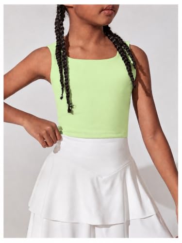 Image of WDIRARA Girl's Twist Back Sports Bras Backless Tank Top Workout Sports Shirts for Gym